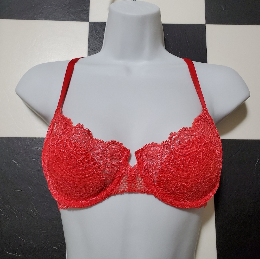 🚩 SALE VS Victoria's Secret Very Sexy Bra 34C Red